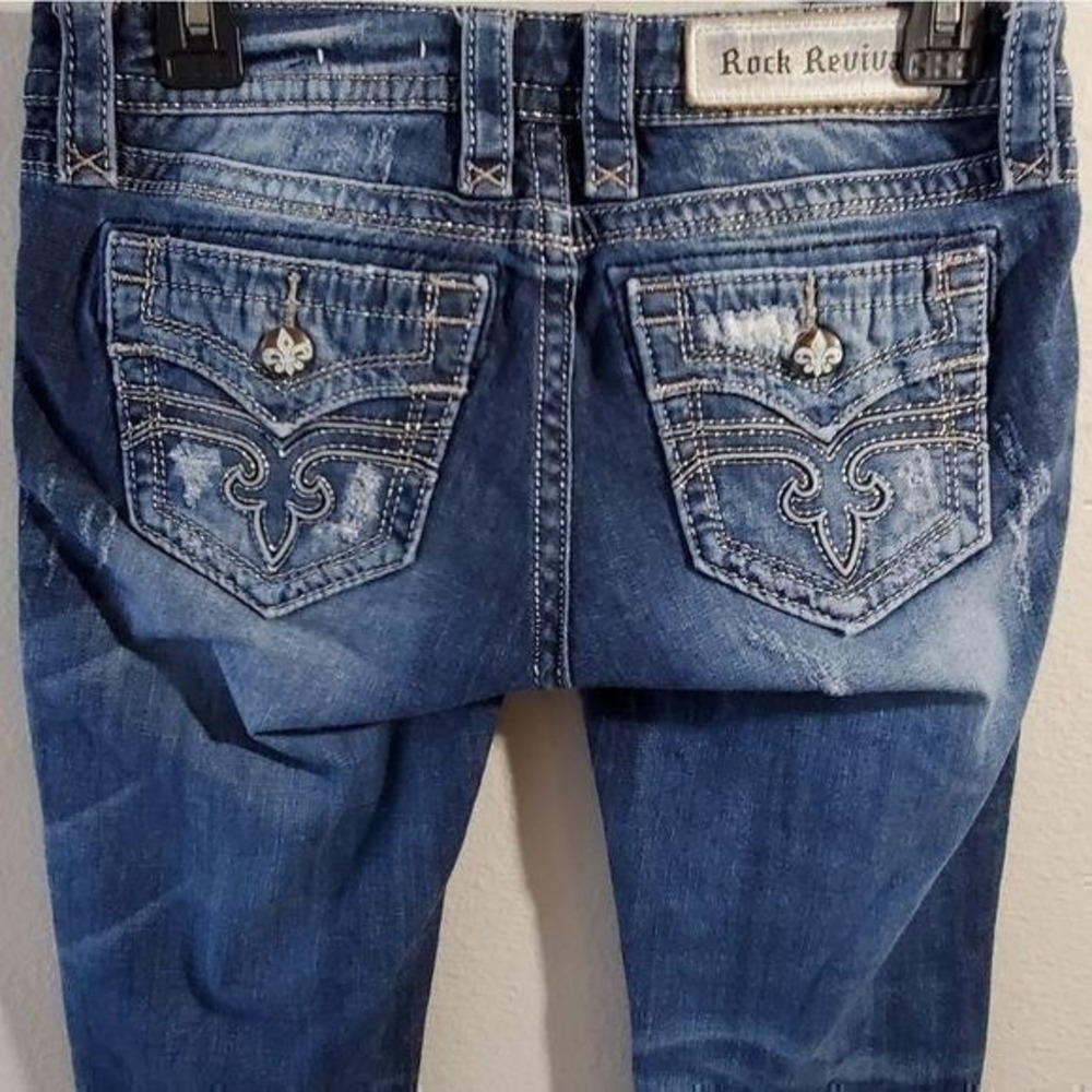 Rock Revival Alivia Western ankle skinny jeans size 26β